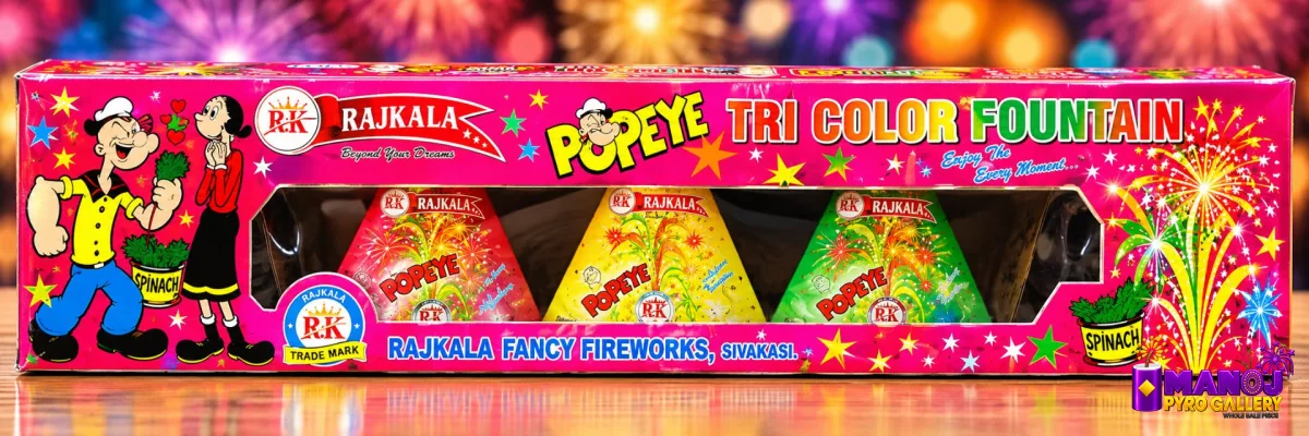 Popeye - Tri Colour Fountain 5pcs